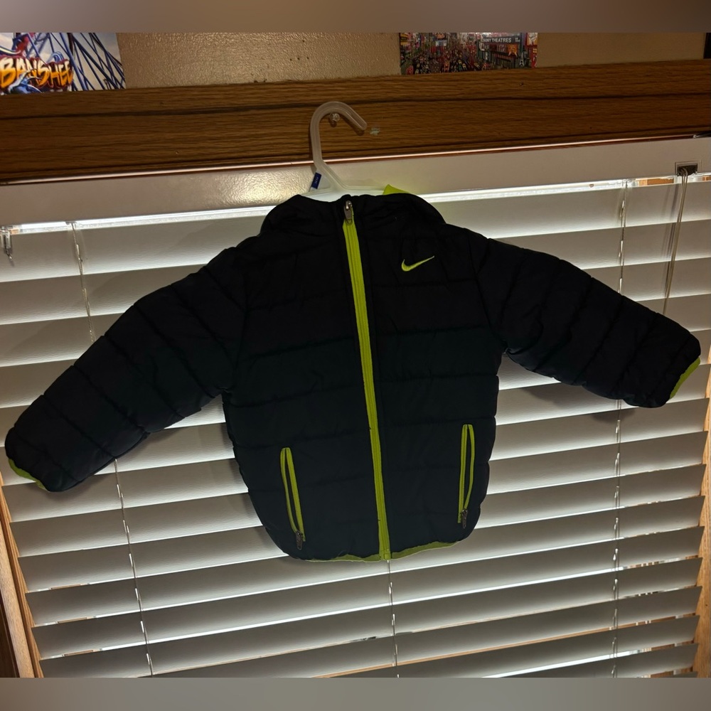 Nike Dark Blue And Yellow Kids Winter Jacket